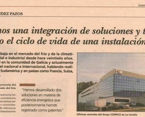 Entrevista al Grupo Cofrico en Cinco Días