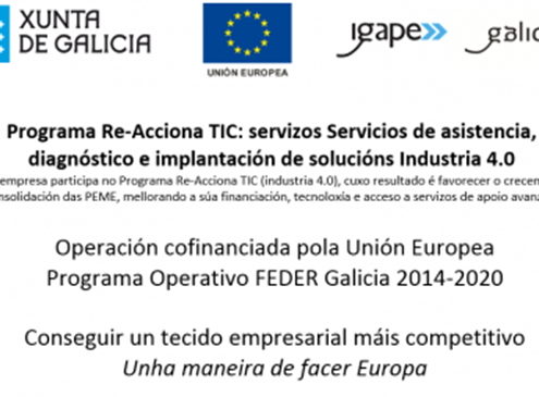 Cartel programa re-acciona TIC implantacion soluciones industria 4.0