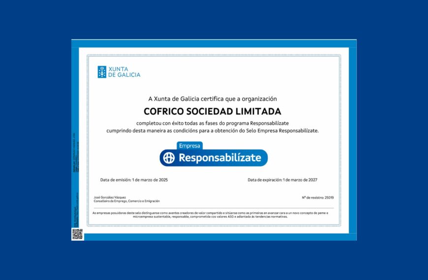 Cofrico recibe el Sello Responsabilízate por su compromiso con la sostenibilidad empresarial