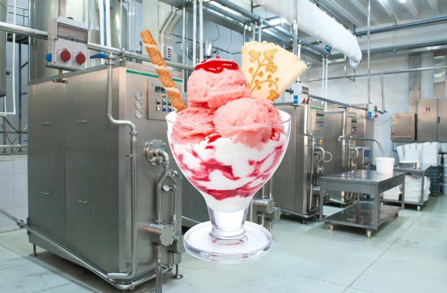Refrigeración industrial de los helados en su fabricación